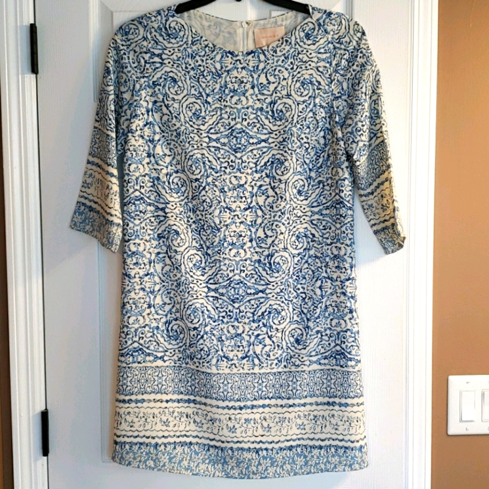 Skies Are Blue printed scroll dress sz small